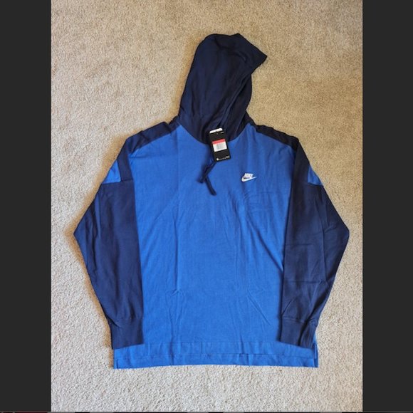 Nike Dry Mens Full Zip Cotton Knit Colorblock Knit Hoodie (Large) - Picture 1 of 2